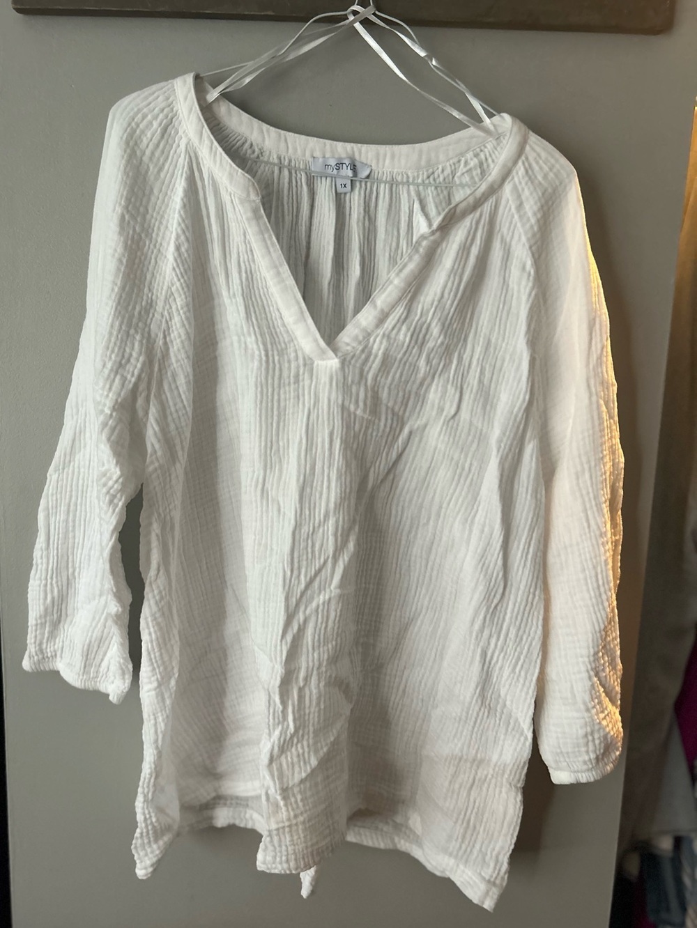 100% Cotton waffle weave top - Picture 2 of 7